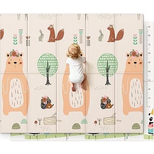 UANLAUO Baby Play Mat for Floor, Kids Play Mats 71x59 Playpen Mats Extra Large Waterproof Activity Playmats for Babies and Toddlers Infants Tummy Time, Foam Baby Crawling Mat with Travel Bag