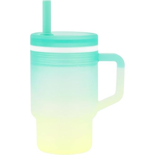 Infantino My 1st Tumbler, 9 Oz. Silicone Sippy Cup with Straw & Handle, Spill-Resistant Baby Cup for On-the-Go, BPA-Free Transition Bottle, Lime Light