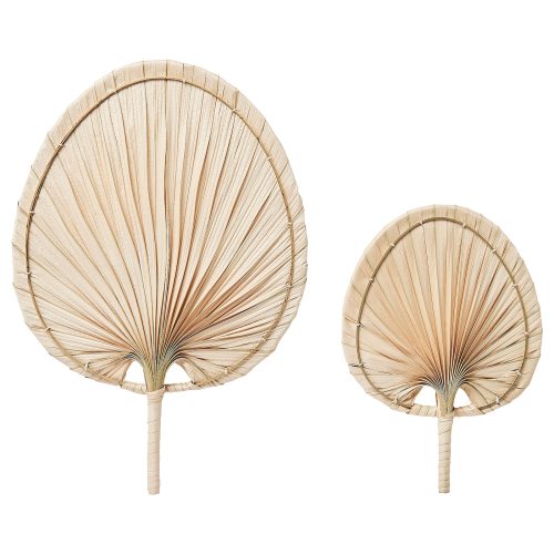 MOLNSKOG Wall decoration, set of 2 - palm leaf handmade