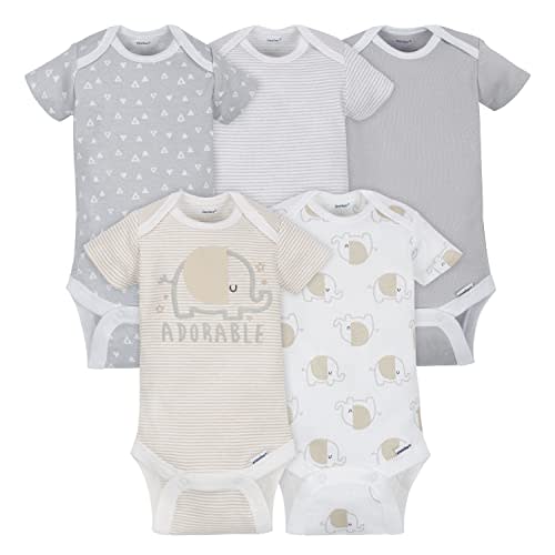 Gerber baby-girls 5-pack Short Sleeve Variety Onesies Bodysuits