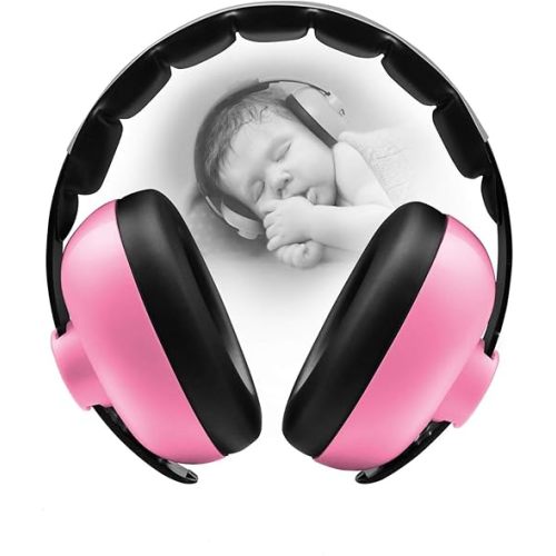 Baby Headphones Noise Cancelling Headphones for Babies for 3 Months to 3 Years (Pink)