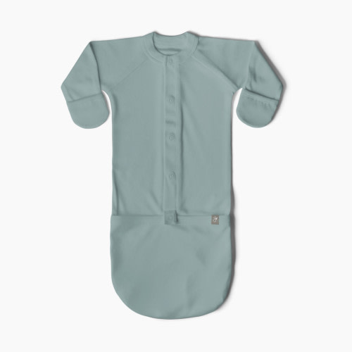 Goumi Kids Organic Cotton Gown - Sea Glass, 0-3 Months