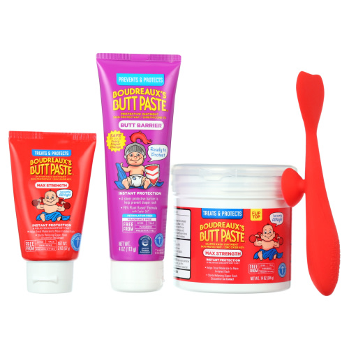 Boudreaux’s Butt Paste Baby Shower Bundle, Baby Diaper Rash Cream Ointments & Applicator Kit