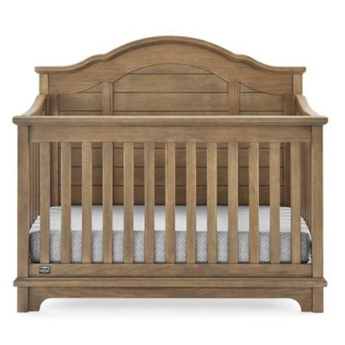 Simmons Kids' Asher 6-in-1 Convertible Crib With Toddler Rail - Greenguard Gold Certified - Rustic Gray