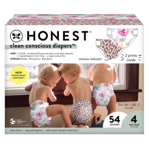 The Honest Company Club Box Diapers Wild Thang and Rose Blossom
