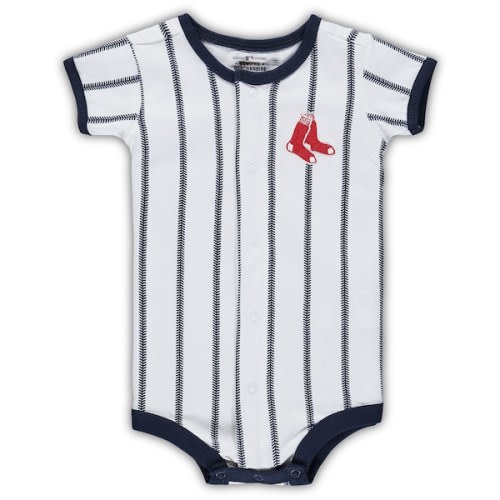 Newborn Boston Red Sox White/Navy Power Hitter Short Sleeve Bodysuit