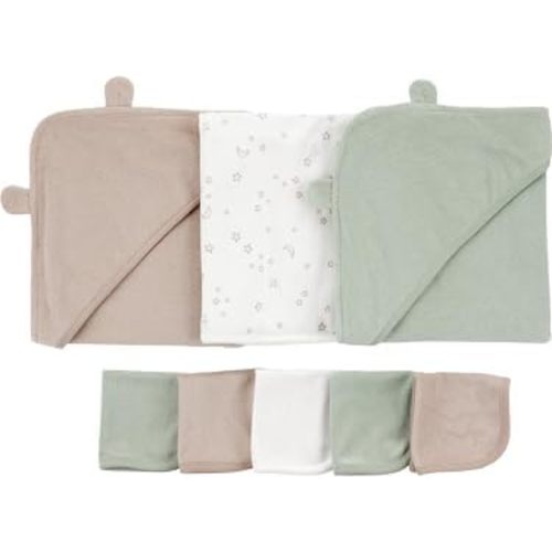Simple Joys by Carter's Unisex Babies' 8-Piece Towel and Washcloth Set, Multipacks