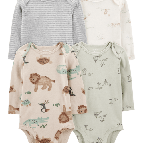 Multi Baby 4-Pack Original Long-Sleeve Bodysuits | Carter’s Oshkosh Canada