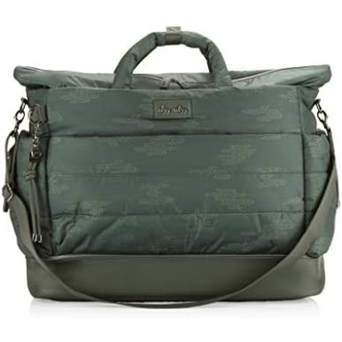Itzy Ritzy Dream Weekender Travel Bag - Lightweight Overnight Bag with Base Compartment, 12 Pockets & Luggage Attachment