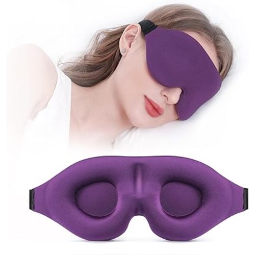 YIVIEW Sleep Mask for Side Sleeper, Complete Light Blocking 3D Sleeping Eye Mask, Soft Breathable Eye Cover for Women Men, Relaxing Zero Pressure Night Blindfold