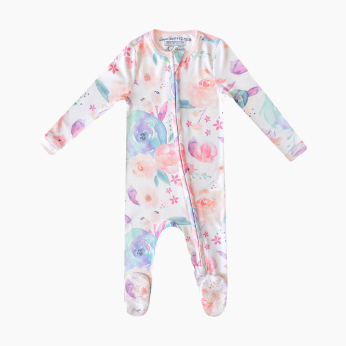 Copper Pearl Printed Zip-Up Footie - Bloom, Newborn