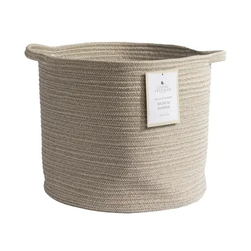 Living Textiles Hamper Single Tone Natural | Baby Bunting AU