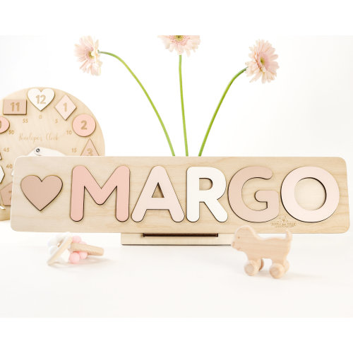 Personalized Wooden Name Puzzle 1st Baby Girl Boy Gift Birthday Toy for Toddler Kids Wooden Toys Baptism Gift Chri stocking filler