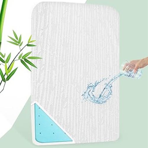 Pack and Play Mattress Pad 38" x 26" for Playard Bedding, Waterproof Dual Sided Soft & Firm Pack n Play Mattress, Playpen Mattress with Non-slip Removable Cover