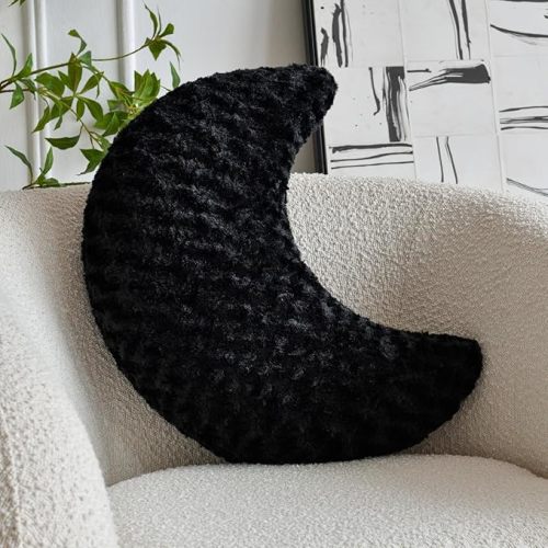 Moon Pillow (19 Inches, Black)