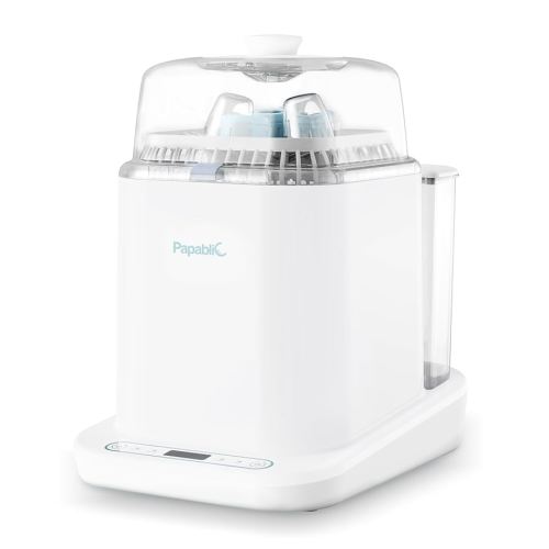 Papablic Bottle Washer Pro, Baby Bottle Washer & Sterilizer & Dryer, 4-in-1 Bottle Washer Sanitizer for Bottles, Pump Parts, & Baby Essentials - Quick & Clean with 60 Detergent Tablets, White