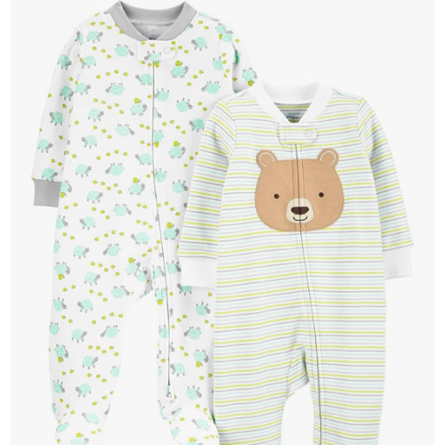 Simple Joys by Carter's Baby Neutral 2-Pack Cotton Footed Sleep and Play