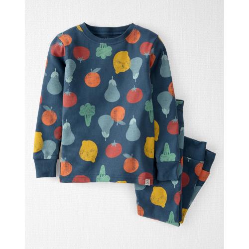 Baby Organic Cotton Veggie Print Pajamas Set - 6M - Style,Veggie Print