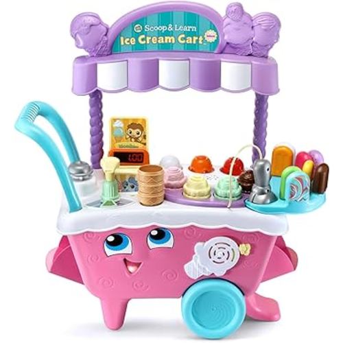 LeapFrog Scoop and Learn Ice Cream Cart Deluxe (Frustration Free Packaging), Pink