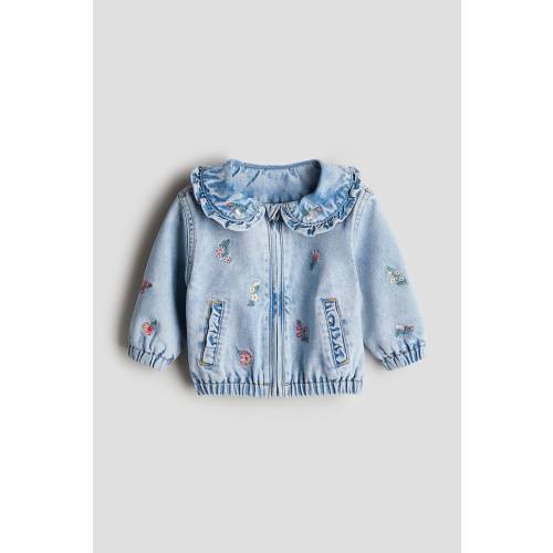 EMBROIDERED-DETAIL DENIM JACKET