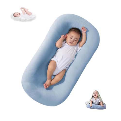 Baby Lounger Pillow for Newborn Babies 0-18 Months, Snuggle Me Organic Lounger for Baby, Soft Cotton Breathable Baby Nest Sleeper (Blue) : Amazon.com.au: Baby