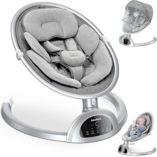 BabyBond Baby Swings for Infants with 10 Preset Nursery Rhyme, 5 Point Harness Belt, 5 Speeds and Remote Control