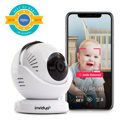 Invidyo The World's Smartest Video Baby Monitor with Crib Mount