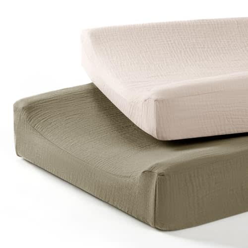 lulumoon Baby Changing Pad Cover: Muslin Diaper Changing Table Pad Cover - Changing Pad Sheets for Girls Boys