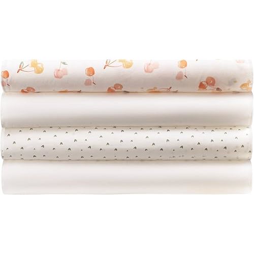 Under the Nile Burp Cloths - Cherry Picking - 4 Cloth Pack - Organic Cotton