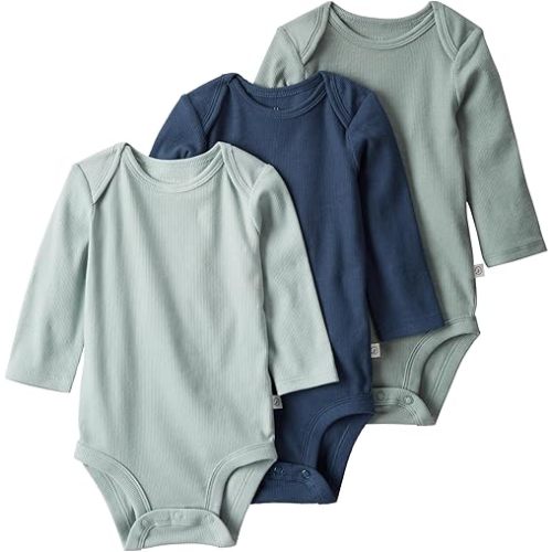 little planet by carter's unisex-baby 3-pack Long Sleeve Bodysuits Made With Organic Cotton