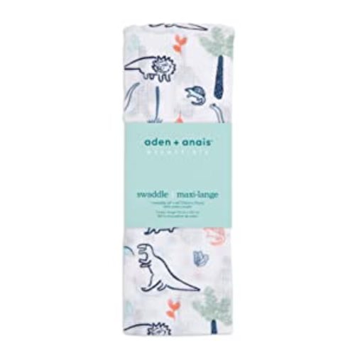 aden + anais Essentials Swaddle Blanket, Muslin Blankets for Girls & Boys, Baby Receiving Swaddles, Newborn Gifts, Infant Shower Items, Toddler Gift, Wearable Swaddling Set, 2 Pack, Elephant