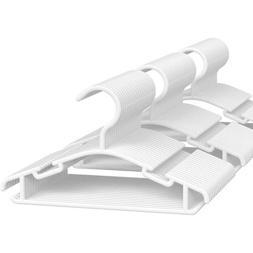 Baby Hangers for Closet - Baby Clothes Hangers 60 Pack Plastic Kids Hangers Clothing Infant Toddler Childrens Hangers White - 60PCS