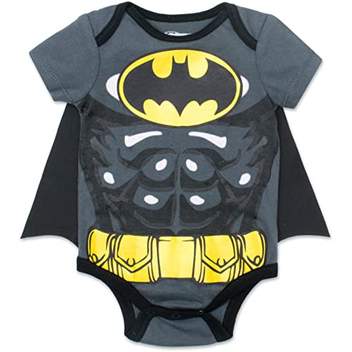 WARNER BROS Justice League Batman Birthday Baby Bodysuit and Cape Newborn to Infant Sizes (0-3 Months - 24 Months)