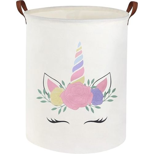 Unicorn Laundry Basket Kids Hampe for Boys and Girls Unicorn Baby Nursery Room Decor Toy Storage Bin Organizer(Unicorn)