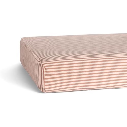 Parker Baby Soft & Durable Fitted Baby Crib Sheets | Rosewood Stripes