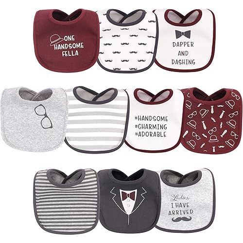 Hudson Baby Unisex BabyCotton Bibs
