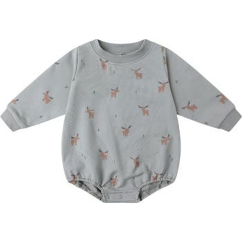 Moose Print Stretch Cotton Bodysuit, 0-3M