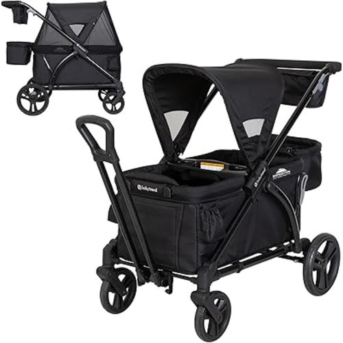 Baby Trend Expedition 2-in-1 Stroller Wagon PLUS, Ultra Black