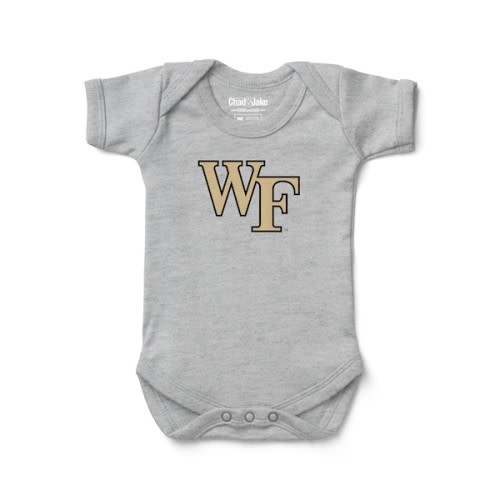 Infant Chad & Jake Heather Gray Wake Forest Demon Deacons Primary Logo Bodysuit