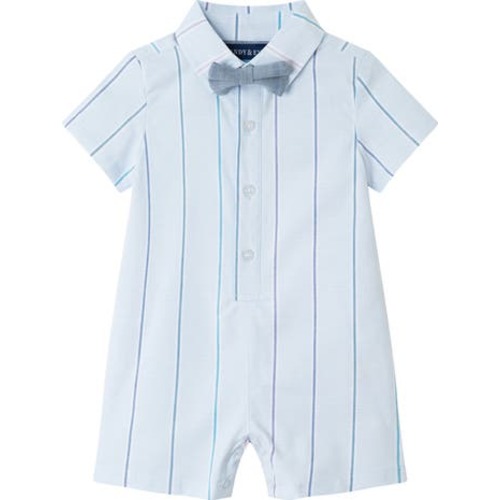 Cotton Romper & Bow Tie Set, 6-9M