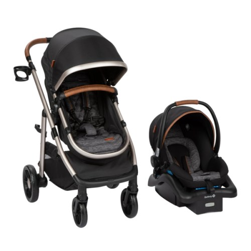 Monbebe 6-in-1 Modular Travel System, Black & Gold