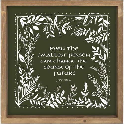 pechpell 11.8 Inch Nursery Wall Decor, Wooden Framed Green Baby Girl Nursery Wall Art with Wreath Sign, Boho Vintage Woodland Nature Themed Kids Room Playroom Table Shelf Decorations for Home
