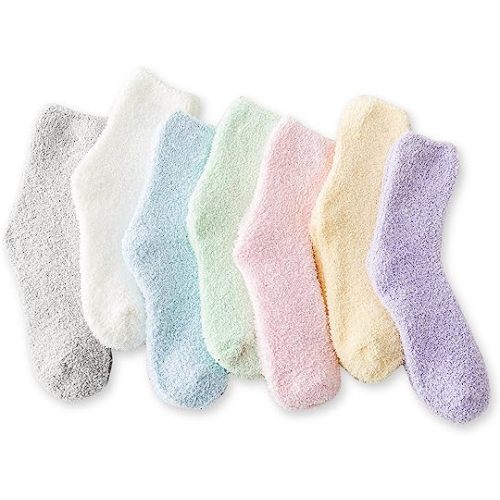 Women's Cozy Fluffy Fuzzy Socks Plush Home Slipper Socks 5,6,7,8 Pairs
