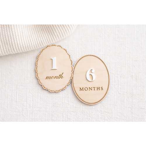 Monthly Baby Milestone Sign, Interchangeable Numbers, Wood Photo Prop, Baby Shower Gift