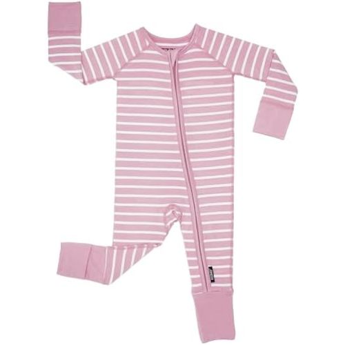 Baby Footie Pajamas,  Bamboo, Preemie & Newborn Sleepers, 2-Way Zipper PJs for Girls, 0–24 Months