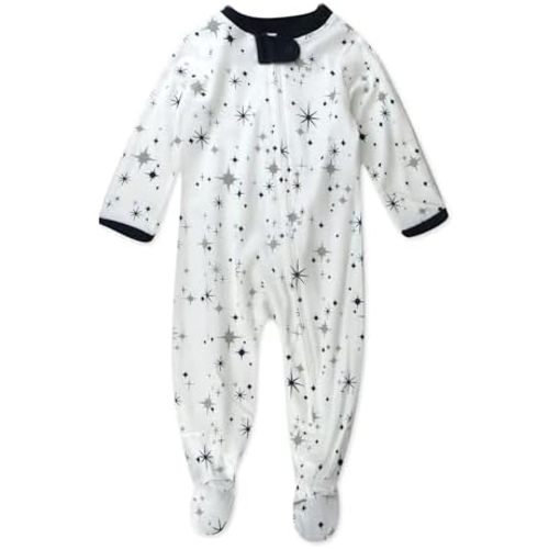 HonestBaby Sleep & Play Footed One-Piece Pajama Sleeper 100% Organic Cotton, Baby Boys