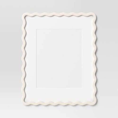 16"x20" Matted to 11"x14" Wavy Picture Frame White - Room Essentials™
