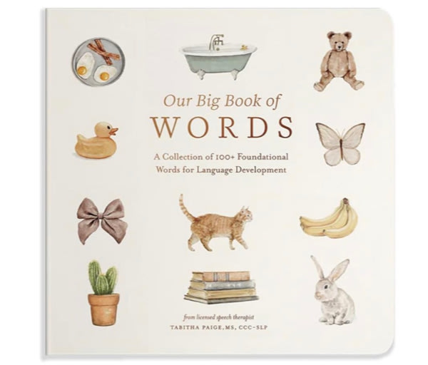 Our Big Book of First Words: A Collection of 100+ Foundational Words for Language Development (Tabitha Paige Children's Book Series)