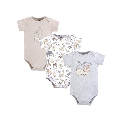 Hudson Baby Bodysuits, 3-Pack, Newborn-18 Months