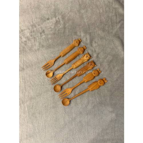 Wooden Spoon or Fork Personalized Gift, baby spoon and fork set, Handmade Cooking Tool Serving Utensils Gifts for Babies Spoons